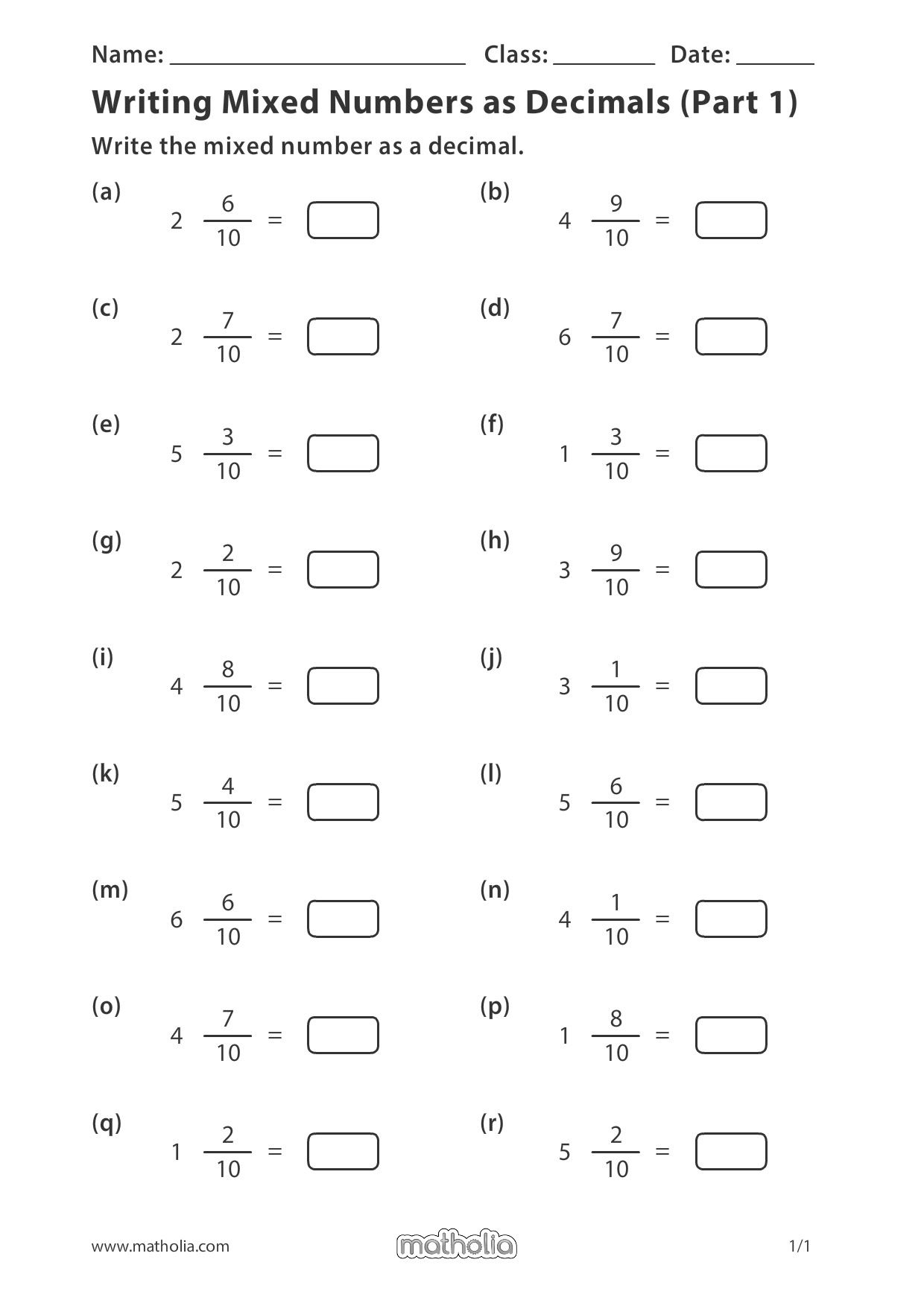 20 Decimal Worksheets 4Th Grade Pdf