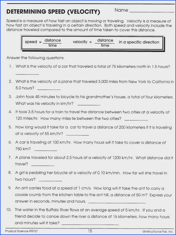 20 Distance Displacement Worksheet Download