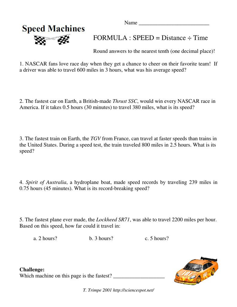 20 Distance Displacement Worksheet Free