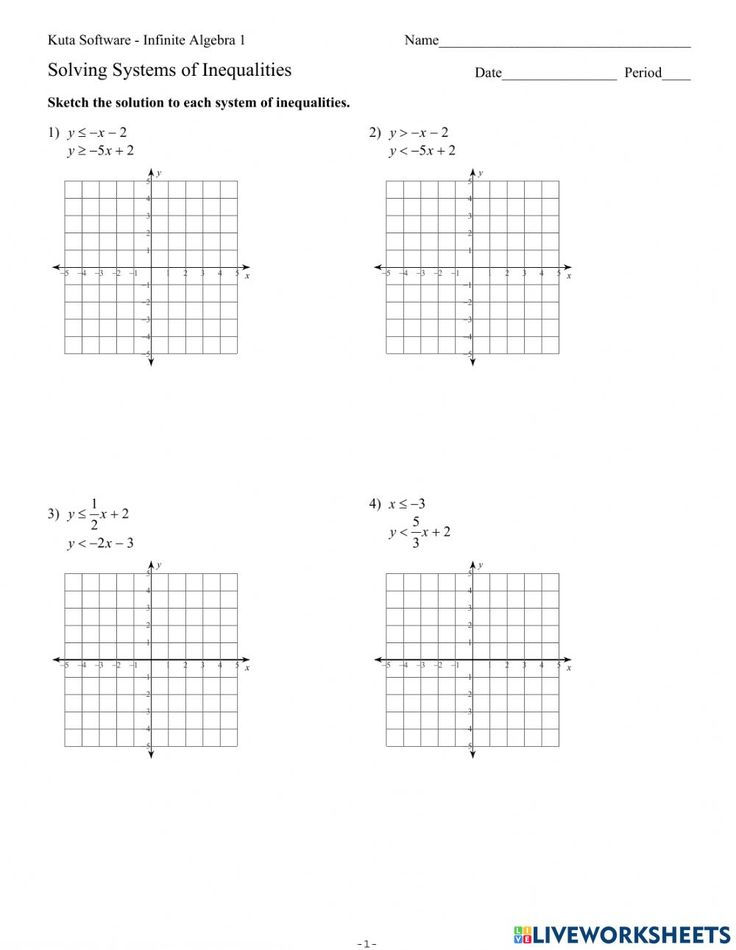 20 Linear Inequalities Worksheet Free