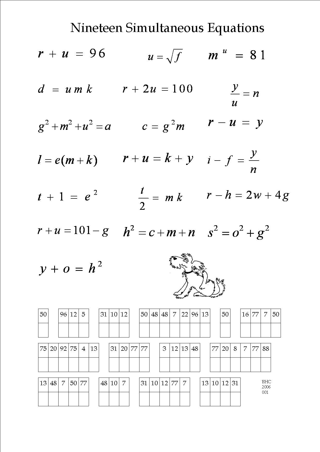 20 Math Algebra Worksheets Download