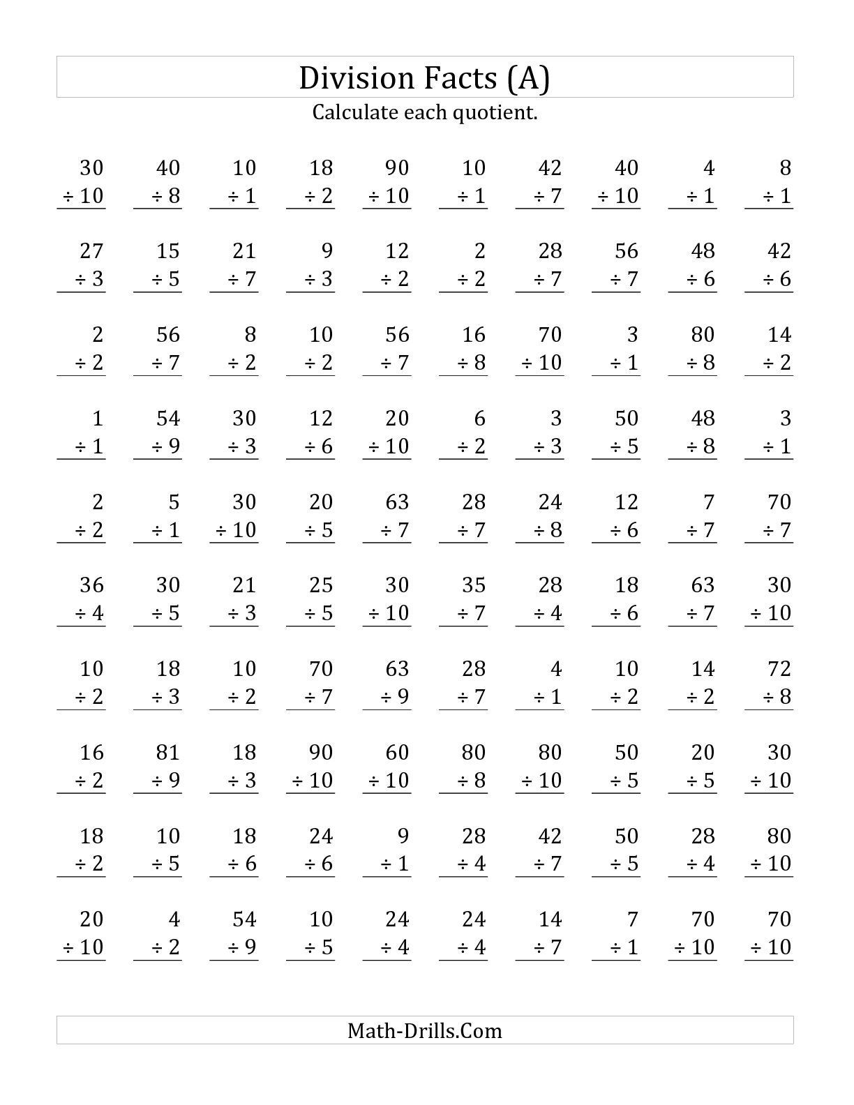 20 Math Facts Practice Worksheets Download