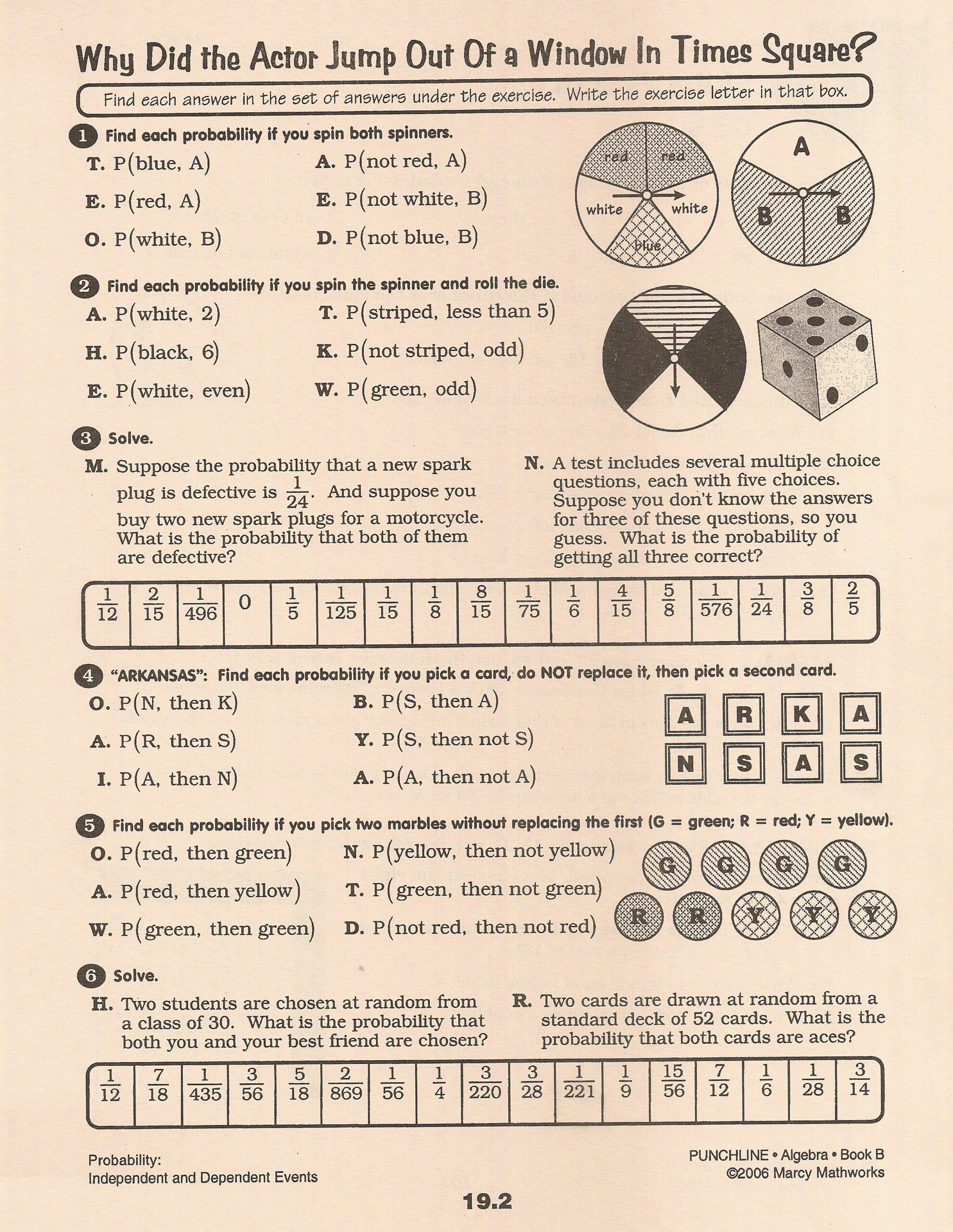 20 Probability Worksheets With Answers Download
