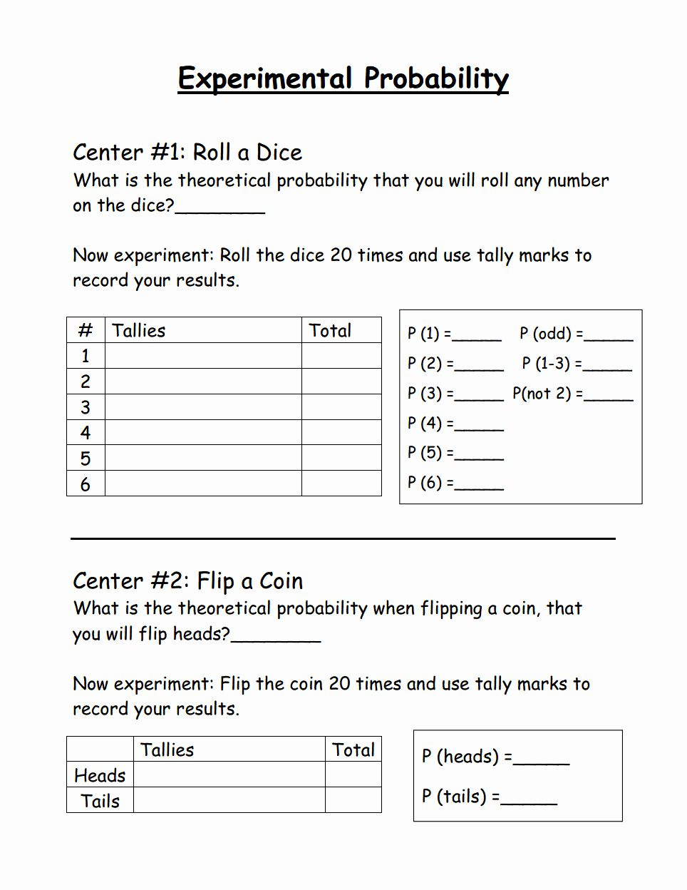 20 Probability Worksheets With Answers Download