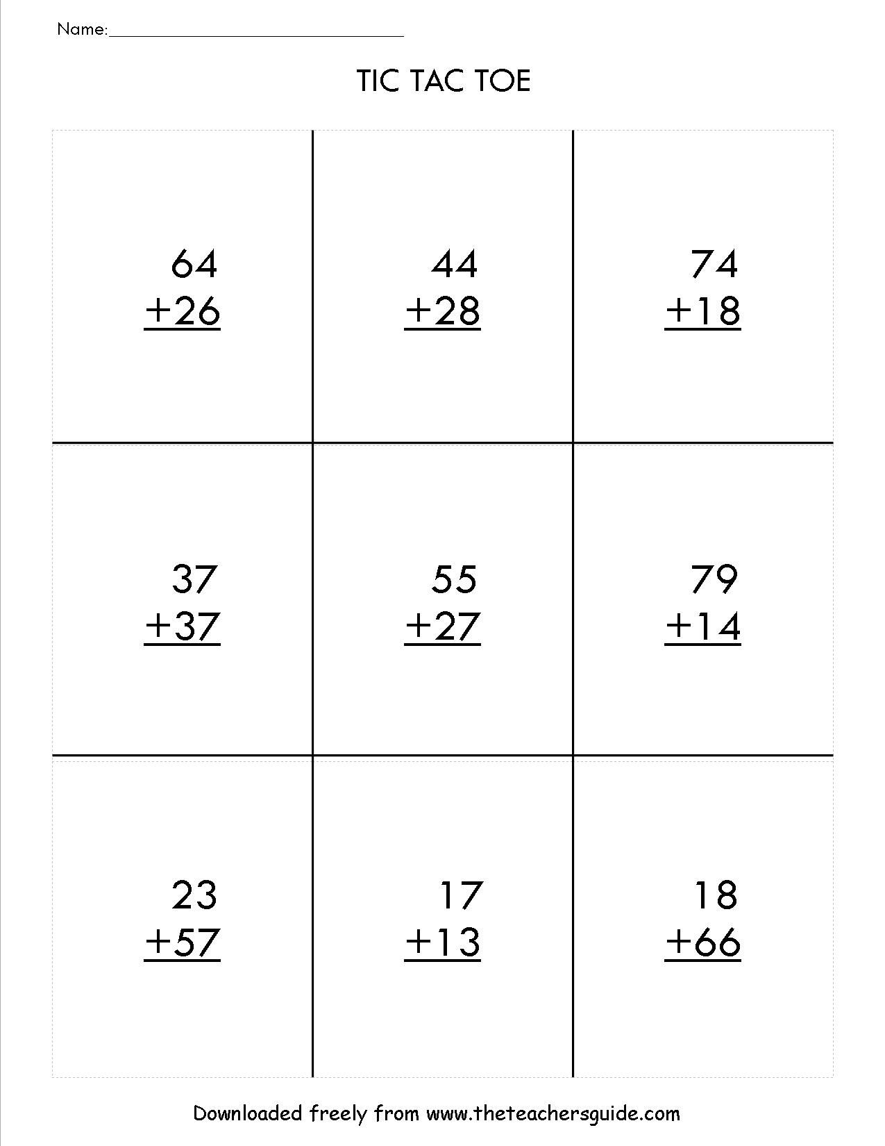 20 Two Digit Addition Worksheets Free