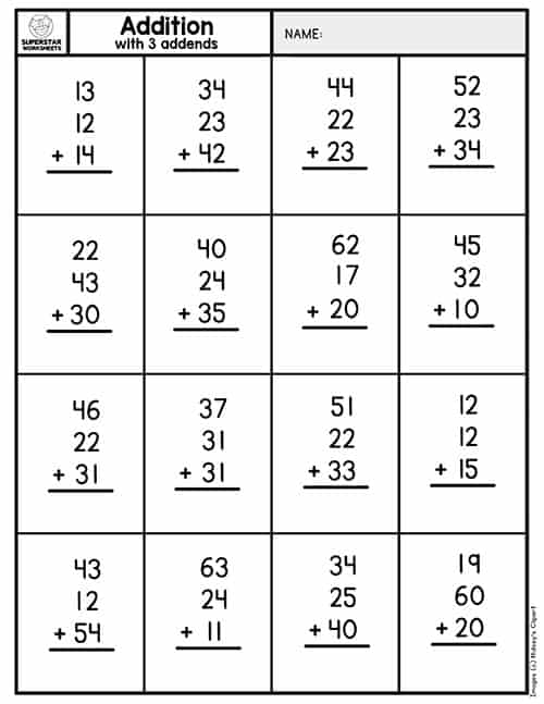 20 Two Digit Addition Worksheets Pdf