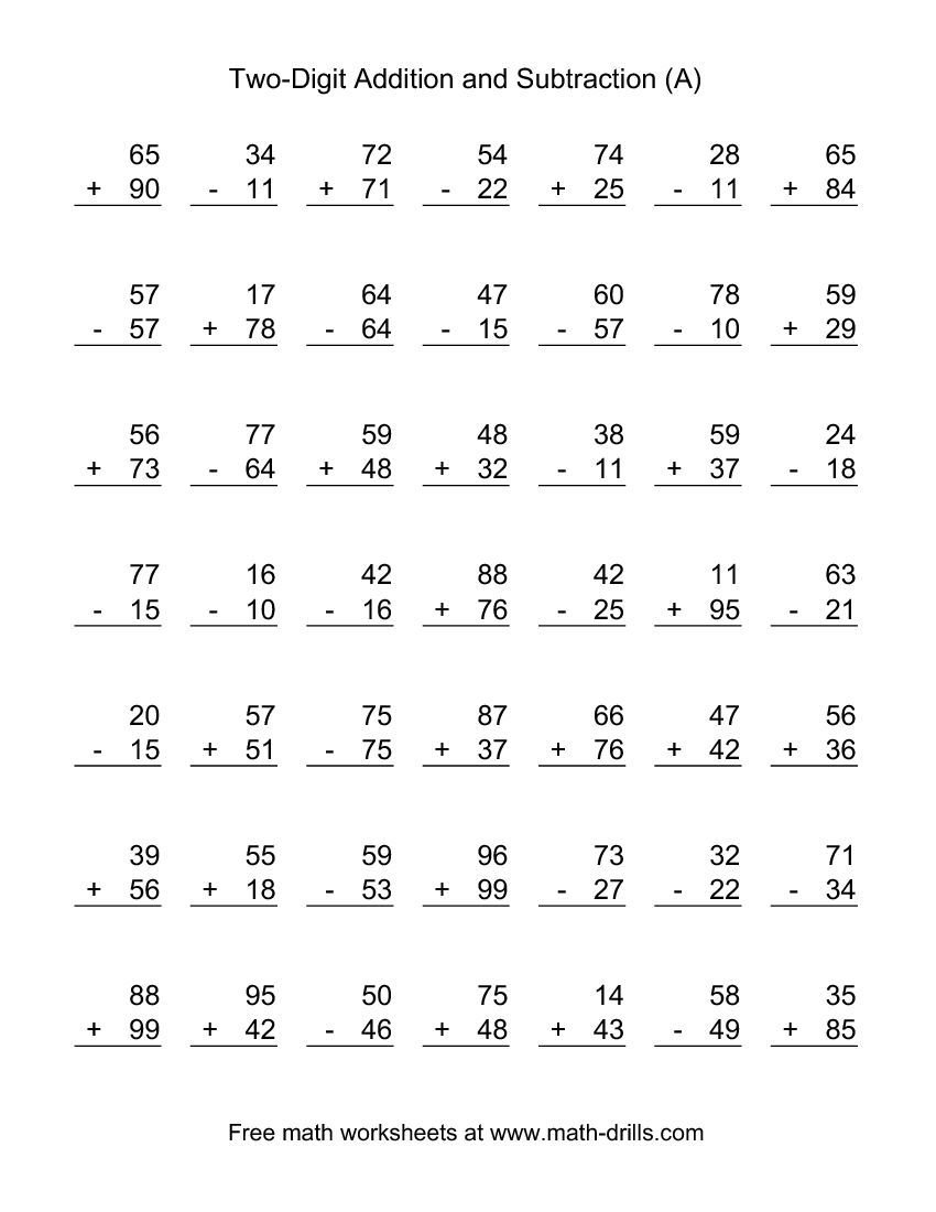 20 Two Digit Addition Worksheets Pdf