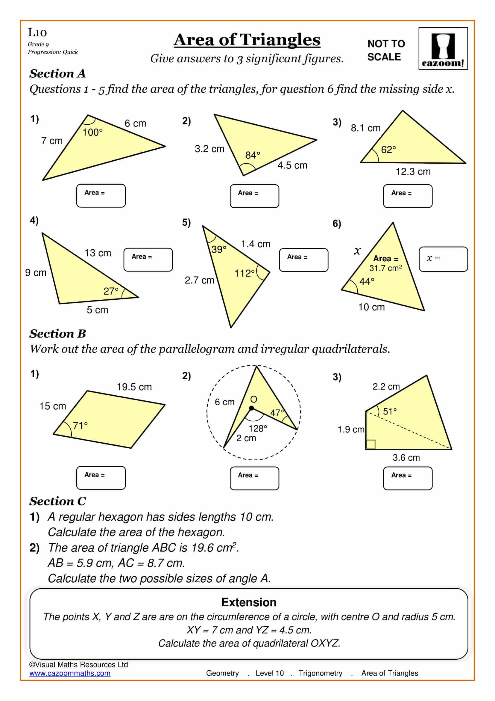 20 Types Of Triangles Worksheet Pdf