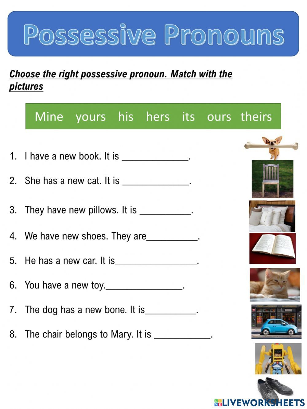 20 Using Possessive Pronouns Worksheet Free