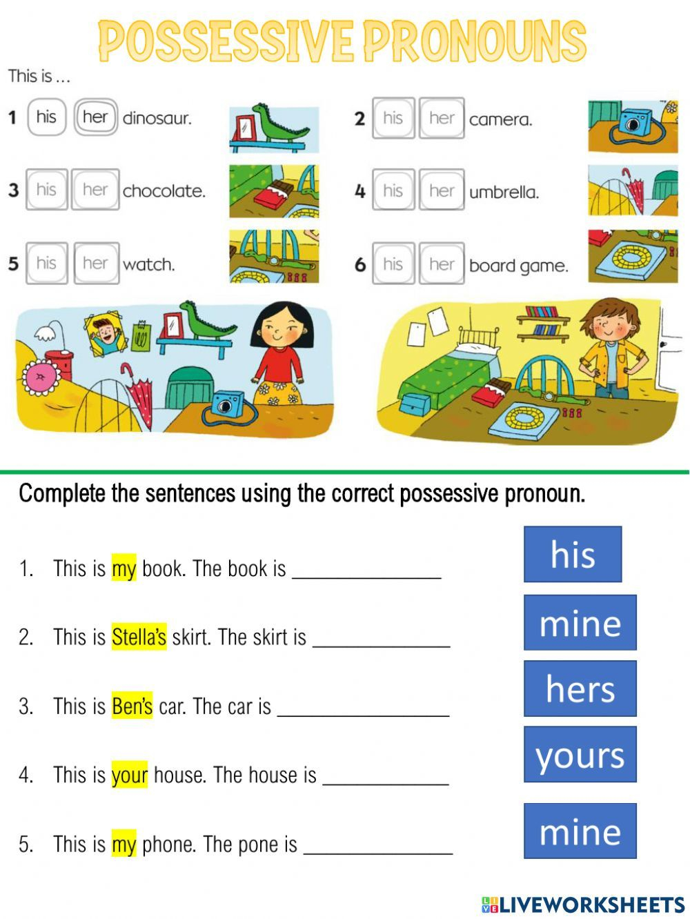 20 Using Possessive Pronouns Worksheet Free