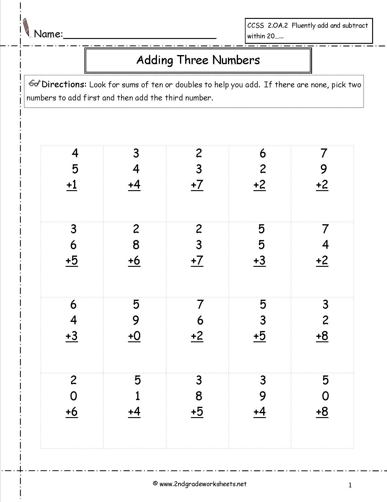 30 2Nd Grade Math Worksheets Free