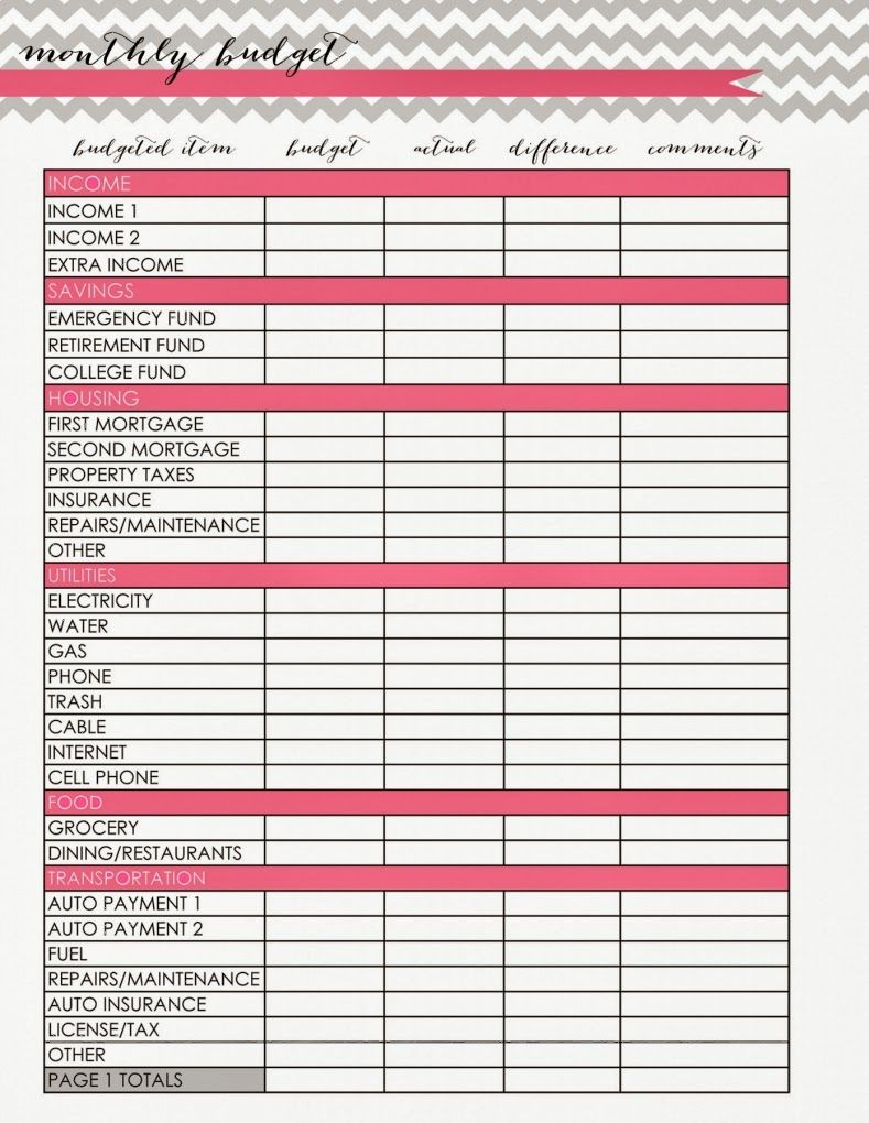 30 Budgeting Worksheet Excel Download
