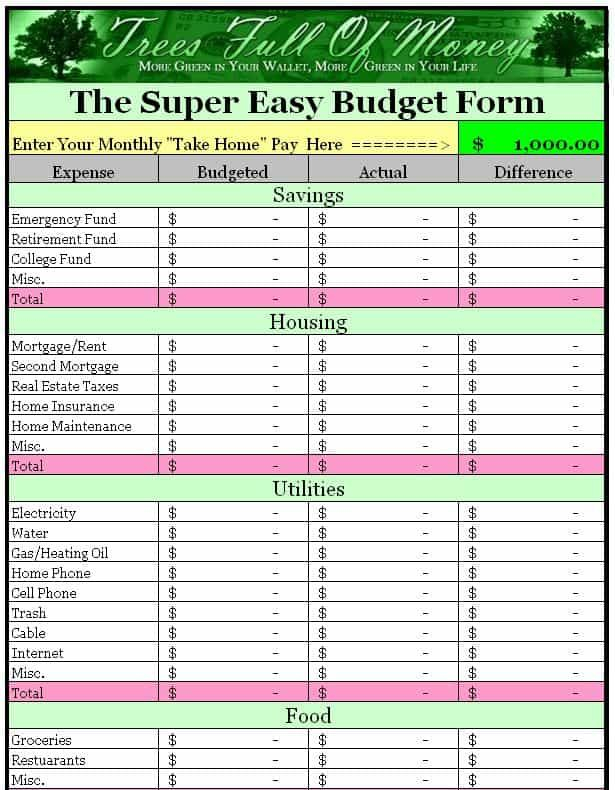 30 Budgeting Worksheet Excel Free