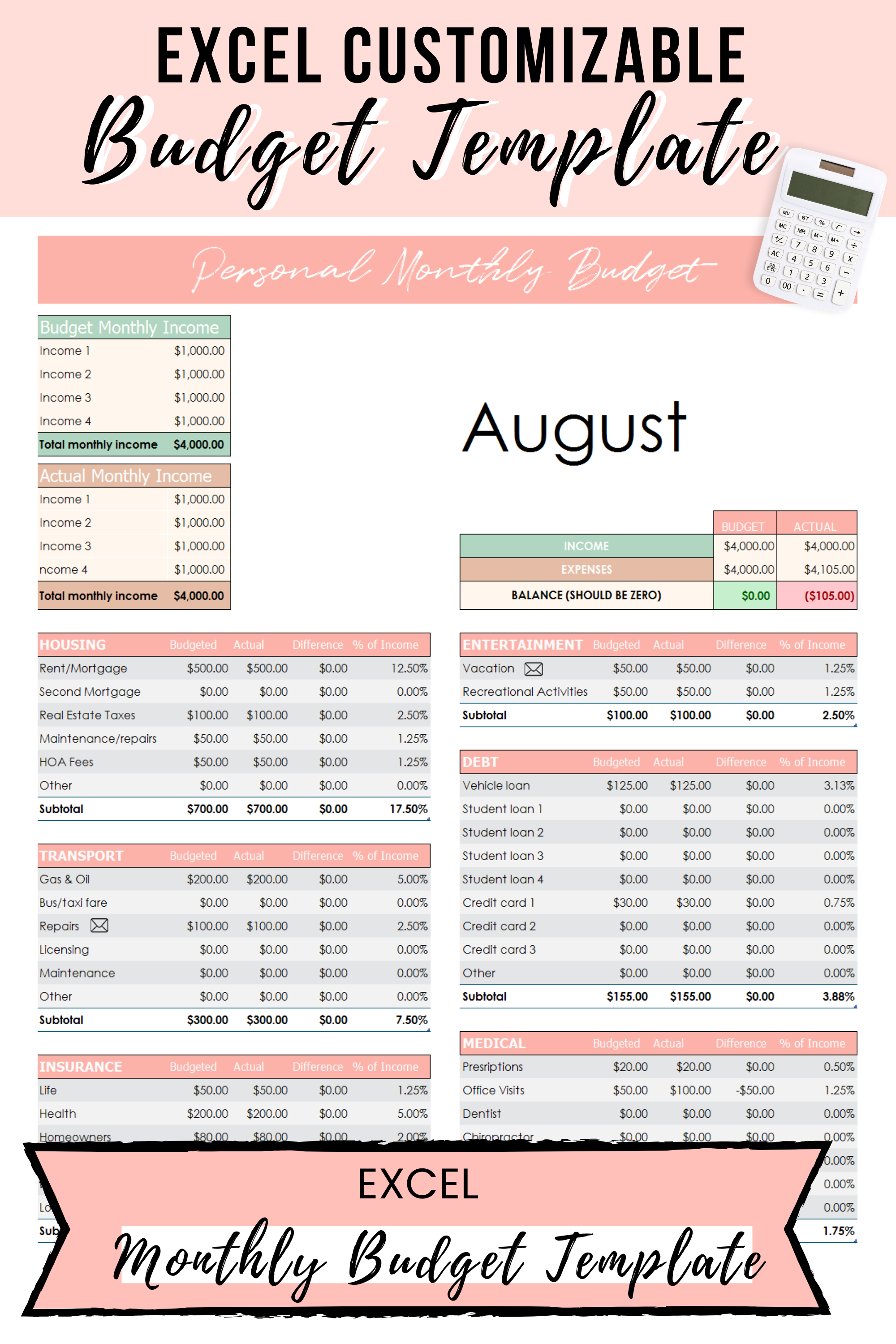 30 Budgeting Worksheet Excel Pdf