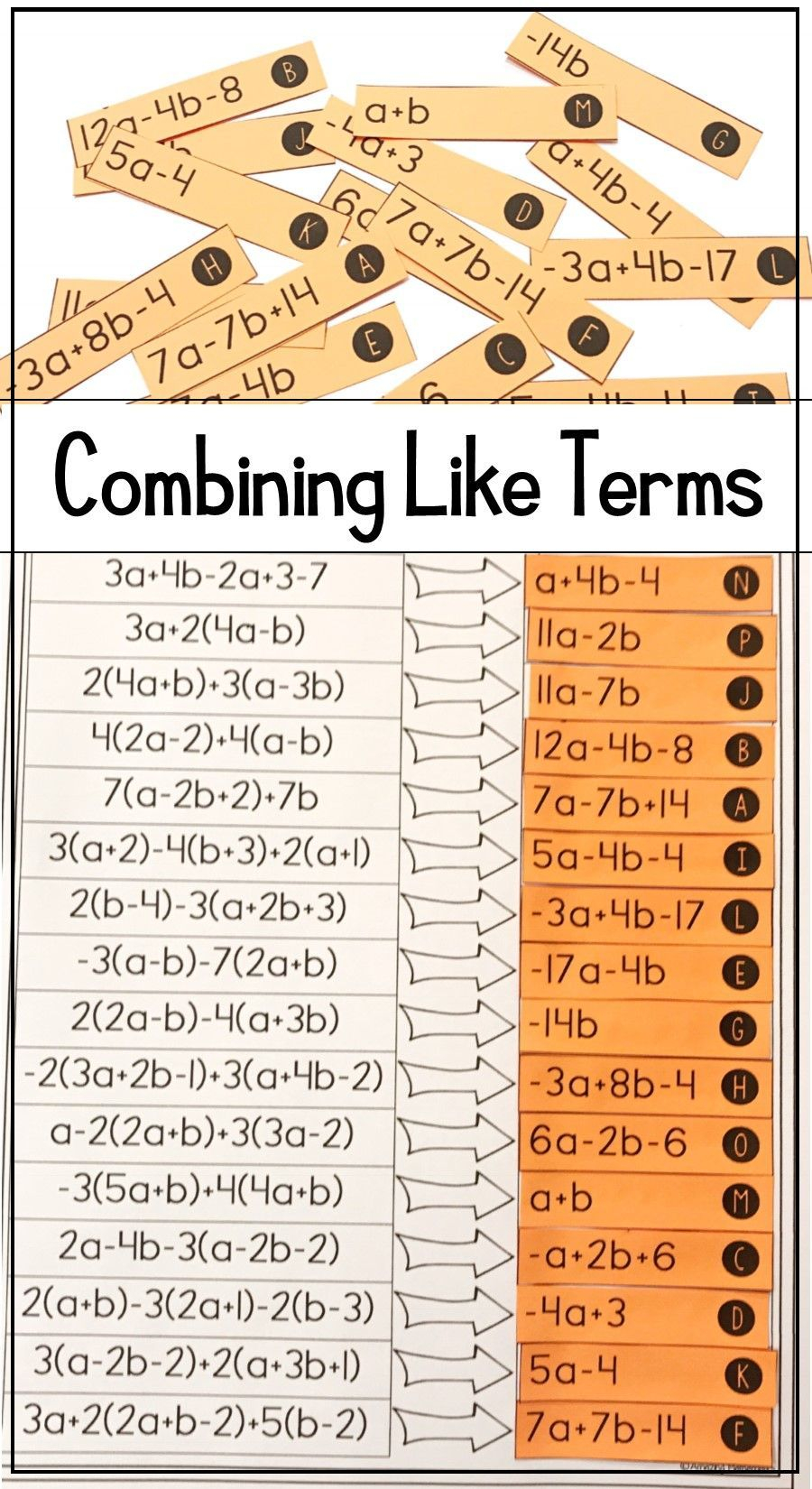 30 Combining Like Terms Worksheet Download