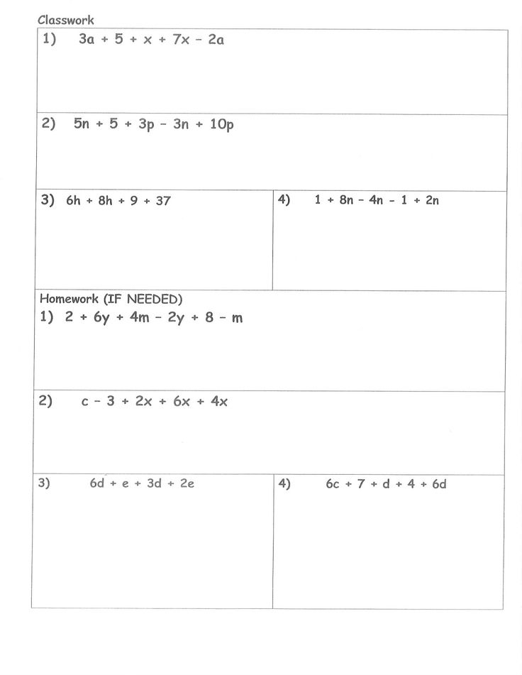 30 Combining Like Terms Worksheet Download