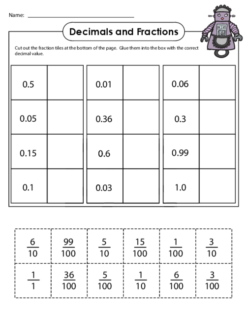 30 Decimal Worksheets 4Th Grade Free