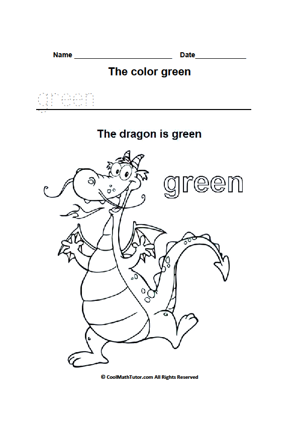 30 Green Colour Worksheet Free