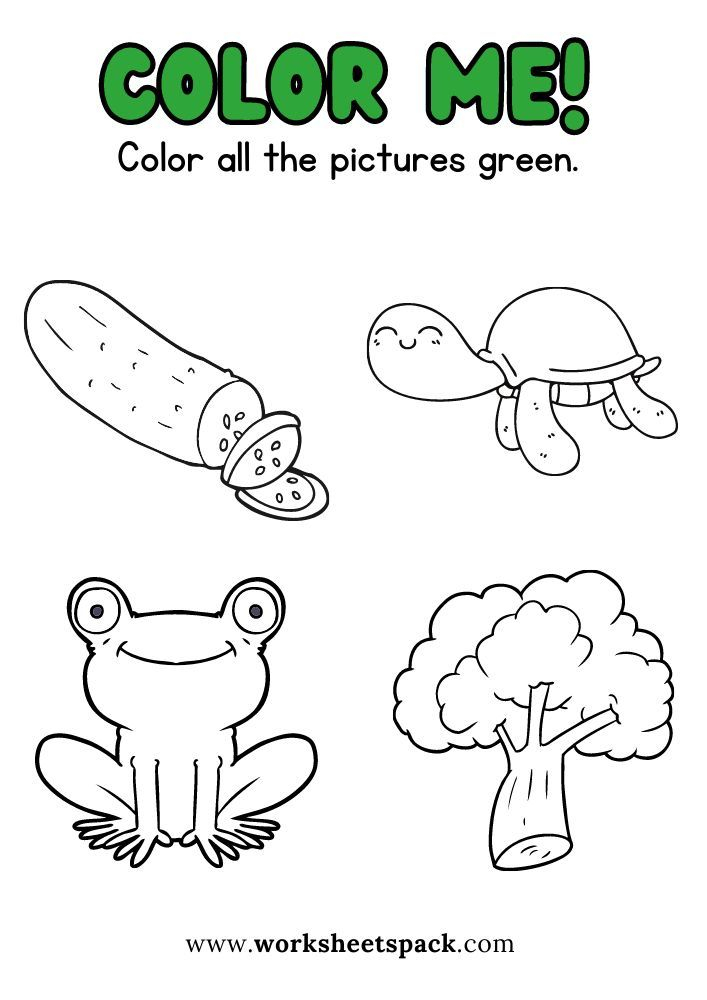 30 Green Colour Worksheet Pdf