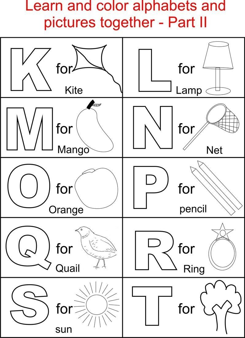 30 Letter Coloring Worksheets Free
