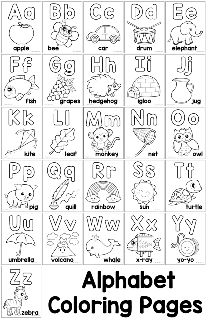 30 Letter Coloring Worksheets Pdf