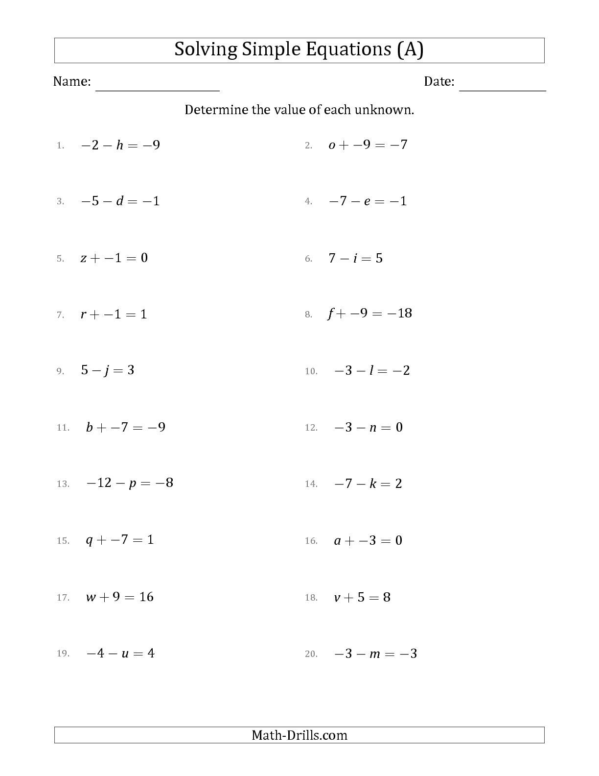 30 Linear Inequalities Worksheet Download