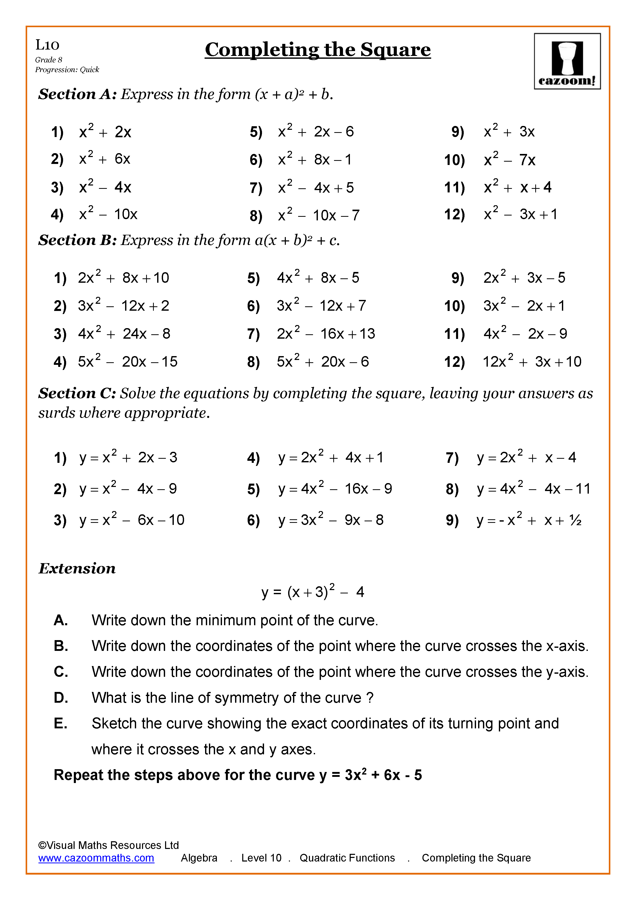 30 Math Algebra Worksheets Download