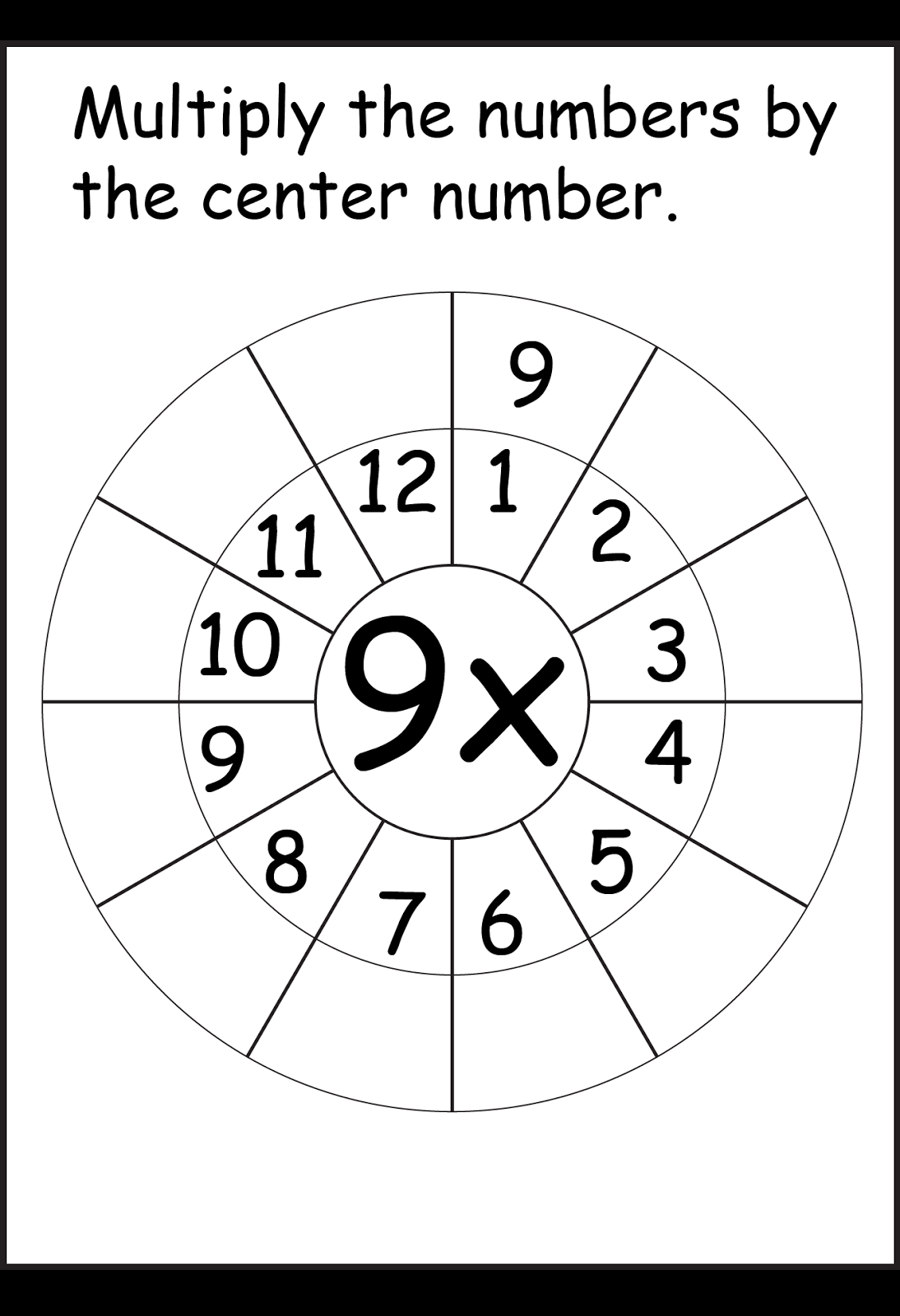 30 Nine Times Table Worksheet Free