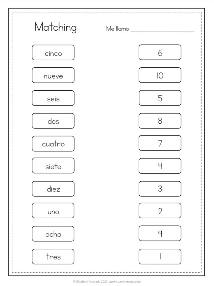 30 Printable Spanish Worksheets Free