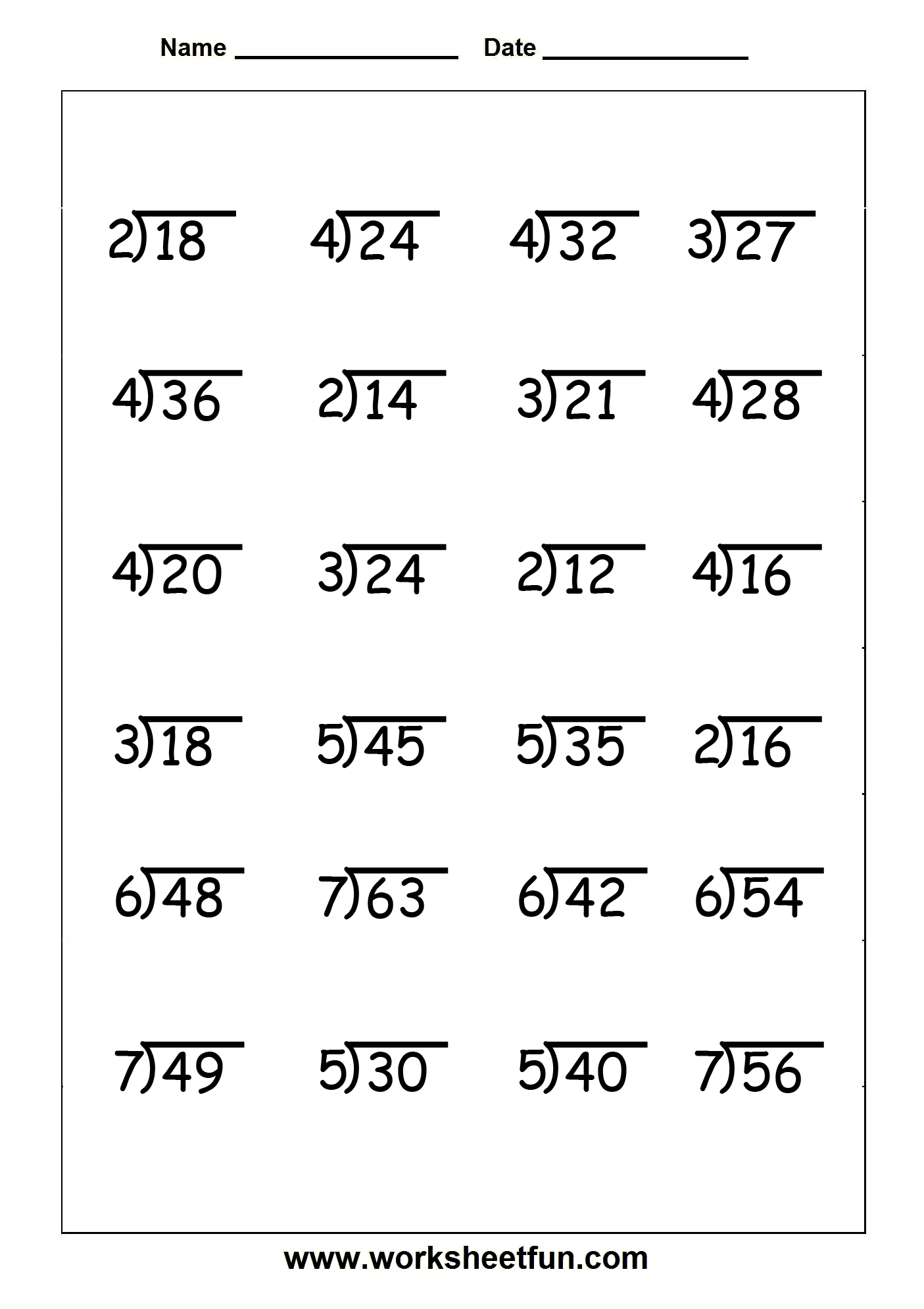 30 Simple Division Worksheets Pdf Download