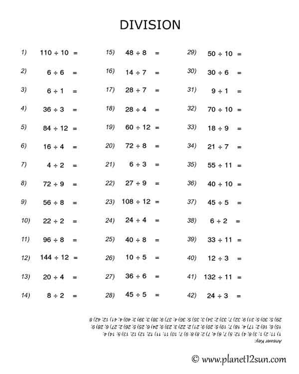 30 Simple Division Worksheets Pdf Free