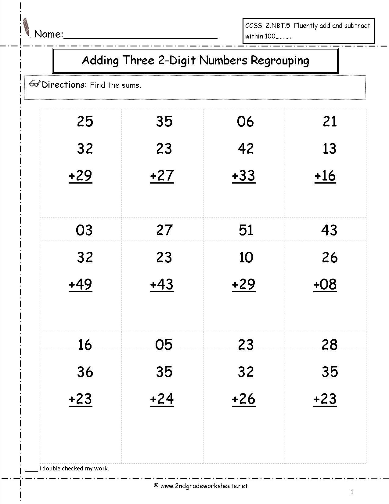 30 Two Digit Addition Worksheets Free