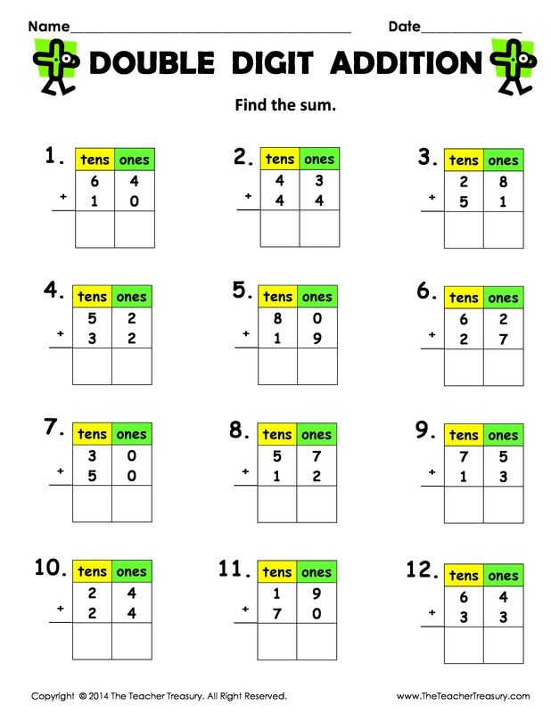 30 Two Digit Addition Worksheets Pdf