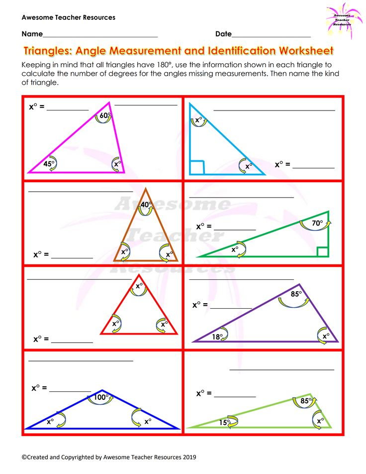 30 Types Of Triangles Worksheet Free