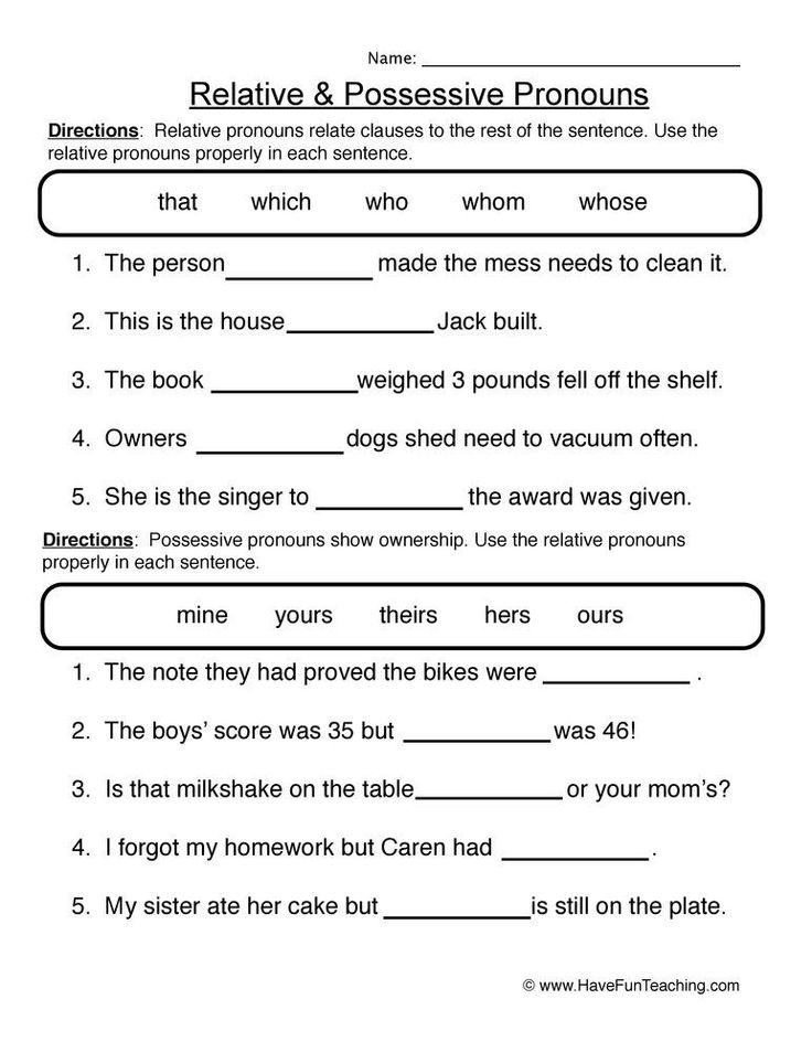 30 Using Possessive Pronouns Worksheet Download