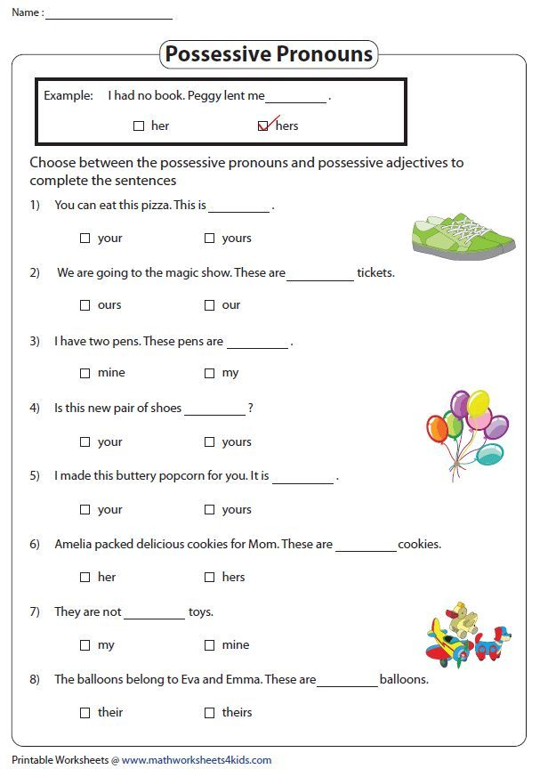 30 Using Possessive Pronouns Worksheet Free