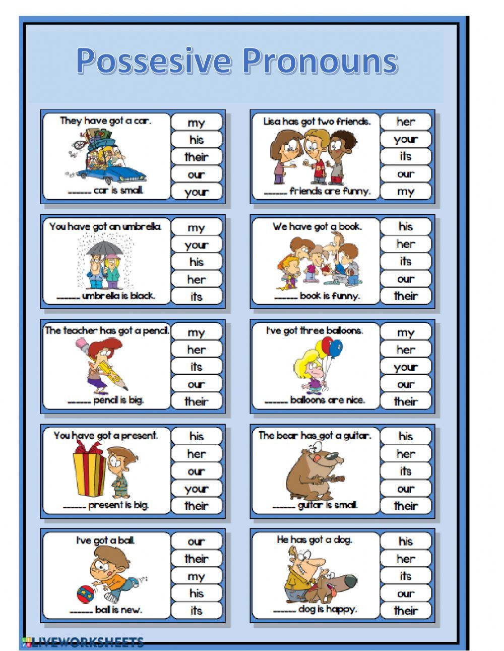 30 Using Possessive Pronouns Worksheet Pdf