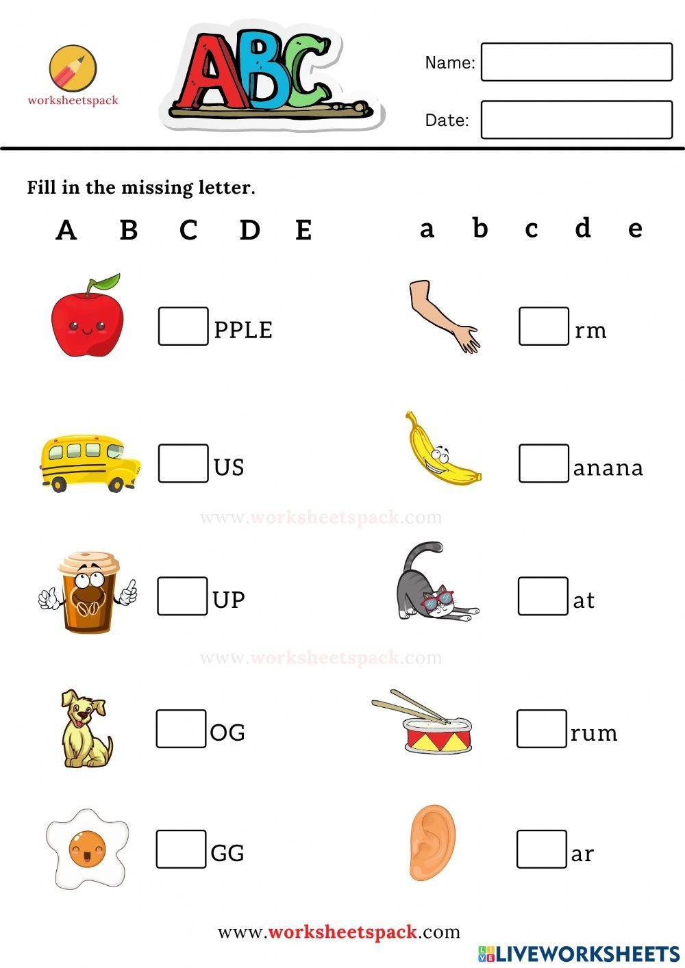 30 Worksheets Of The Alphabet Free