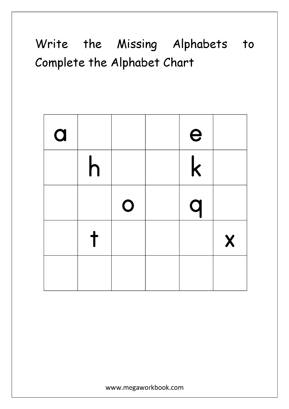 30 Worksheets Of The Alphabet Free