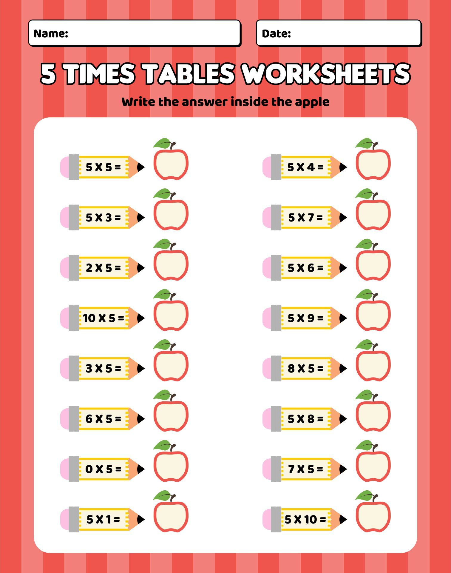 35 9 Multiplication Table Worksheet Free