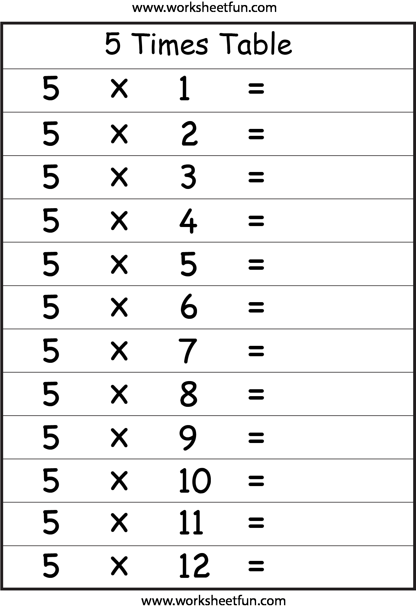 35 9 Multiplication Table Worksheet Pdf