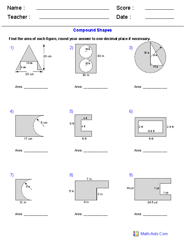 35 Composite Volume Worksheet Free