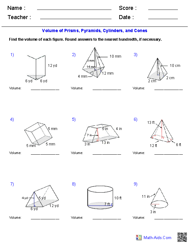 35 Composite Volume Worksheet Free