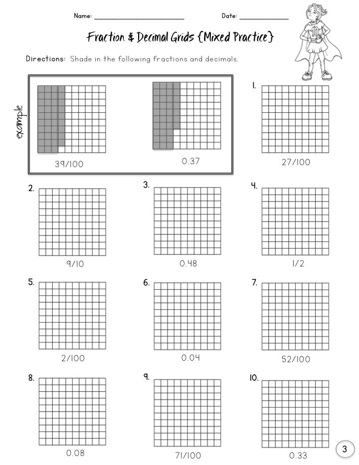 35 Decimal Worksheets 4Th Grade Pdf