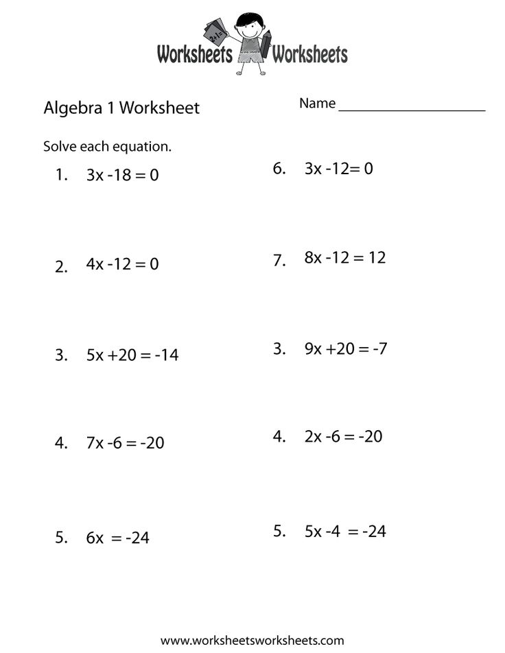 35 Math Algebra Worksheets Pdf