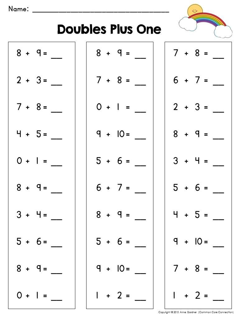 35 Math Facts Practice Worksheets Free