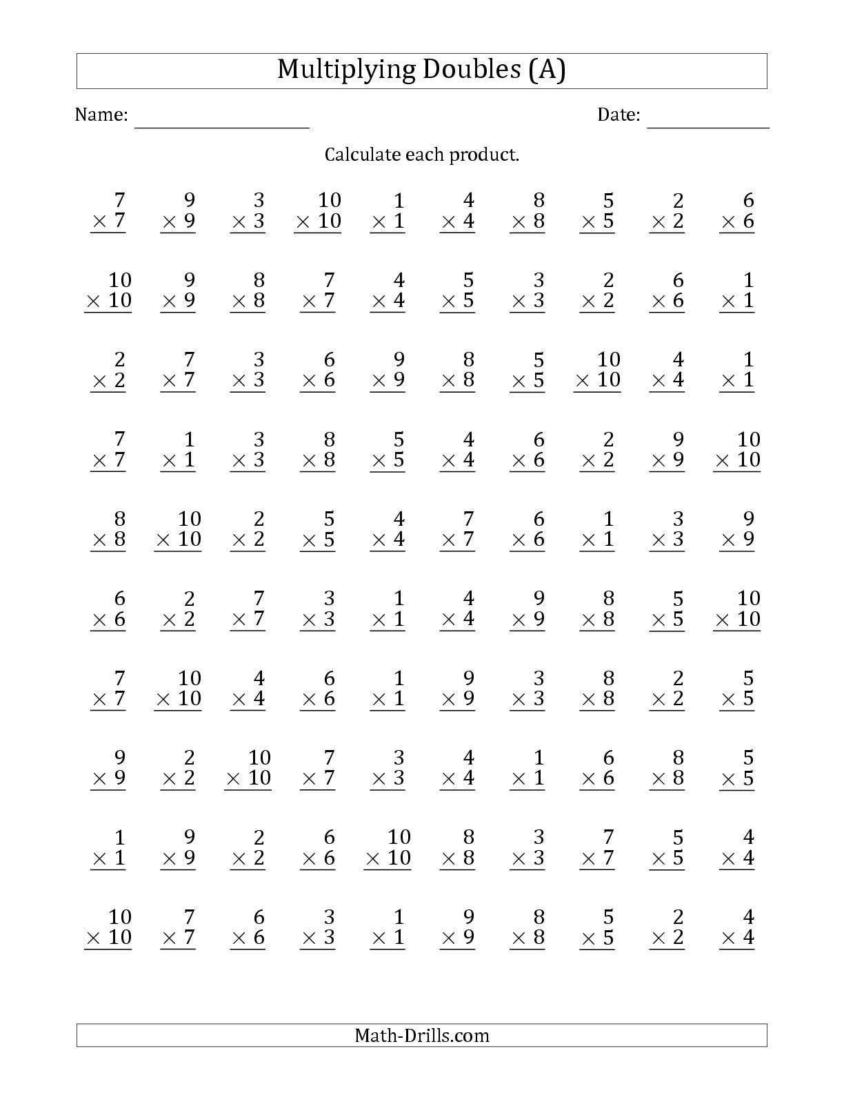 35 Math Facts Practice Worksheets Pdf