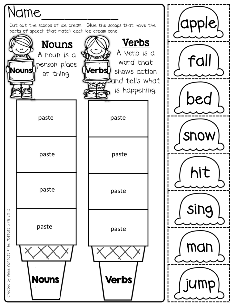 35 Noun Verb Worksheet Download