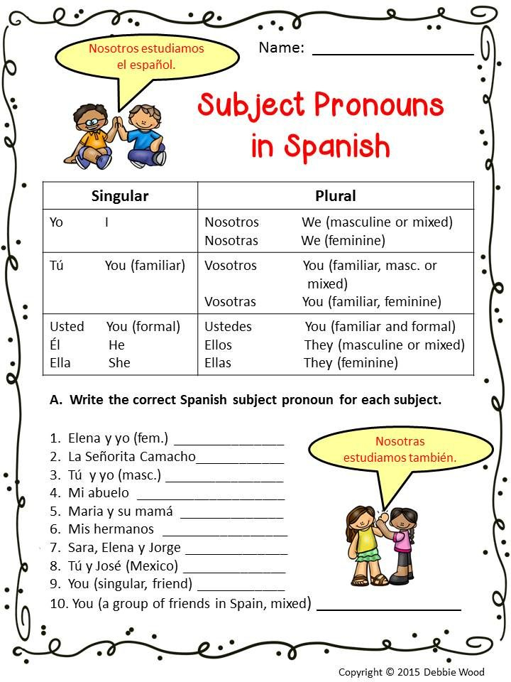 35 Printable Spanish Worksheets Free