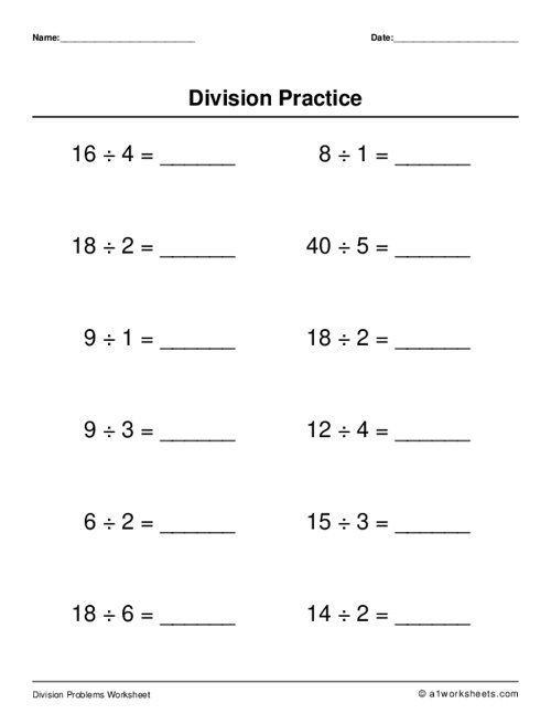 35 Simple Division Worksheets Pdf Download